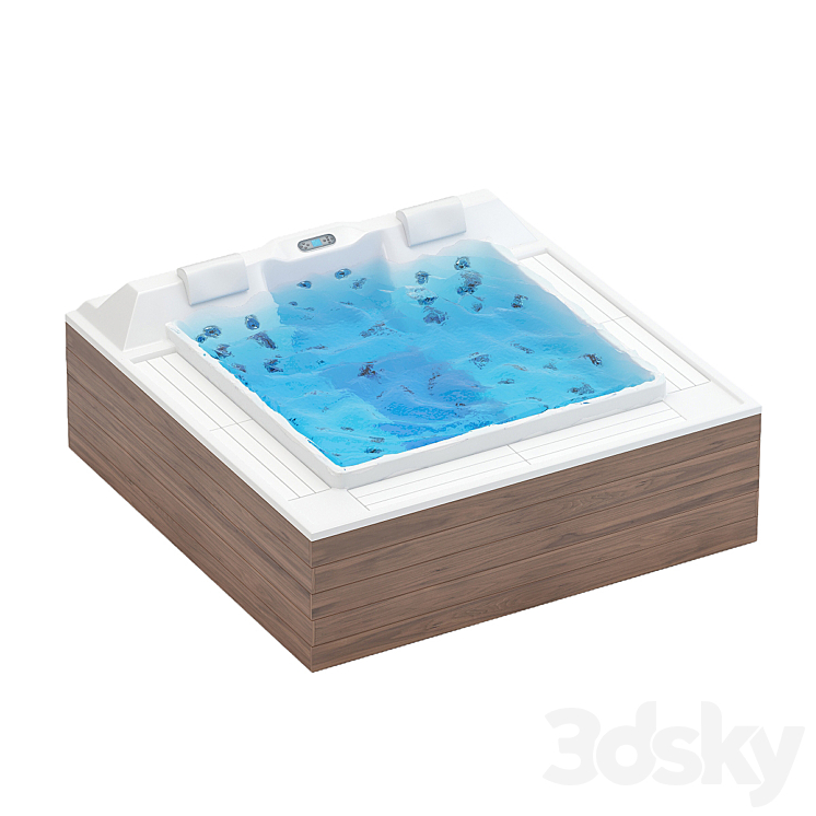 Aquavia SPA Jacuzzi Barcelona White 3DS Max - thumbnail 1