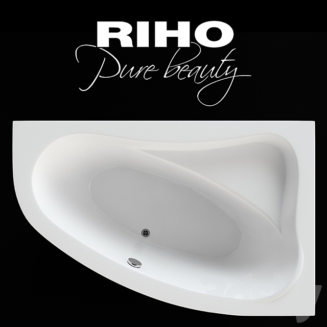 Bath Acrylic asymmetric Riho Lyra 3DS Max Model - thumbnail 1