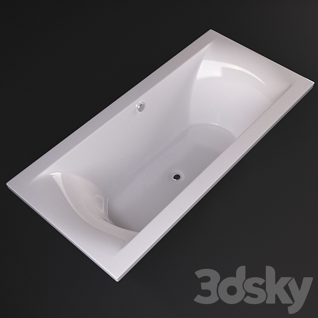 Bath Acrylic Riho Lima 150×70 3ds Max - thumbnail 2