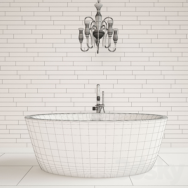 Bath Balteco Senzo 3ds Max - thumbnail 3