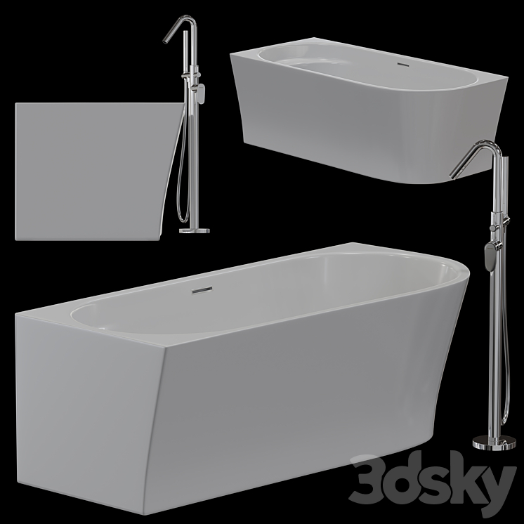 Bath BelBagno BB410 1700-780-R 3DS Max - thumbnail 2