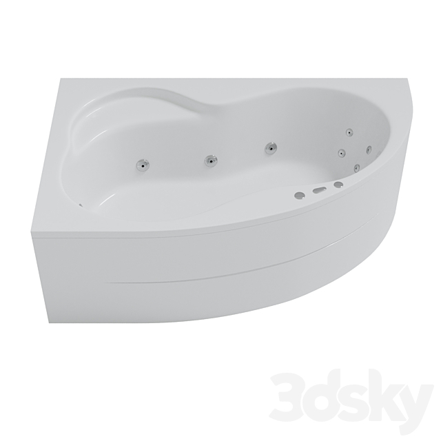 Bath hydromassage Pool Spa Mistral 170×105 left 3ds Max - thumbnail 1