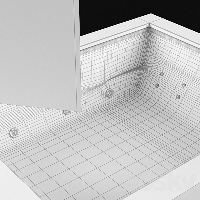 Bath on an individual project 3ds Max - thumbnail 3