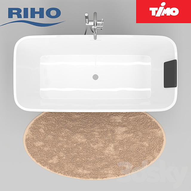 Bath Riho Malaga and mixer Timo Saona 3ds Max - thumbnail 2