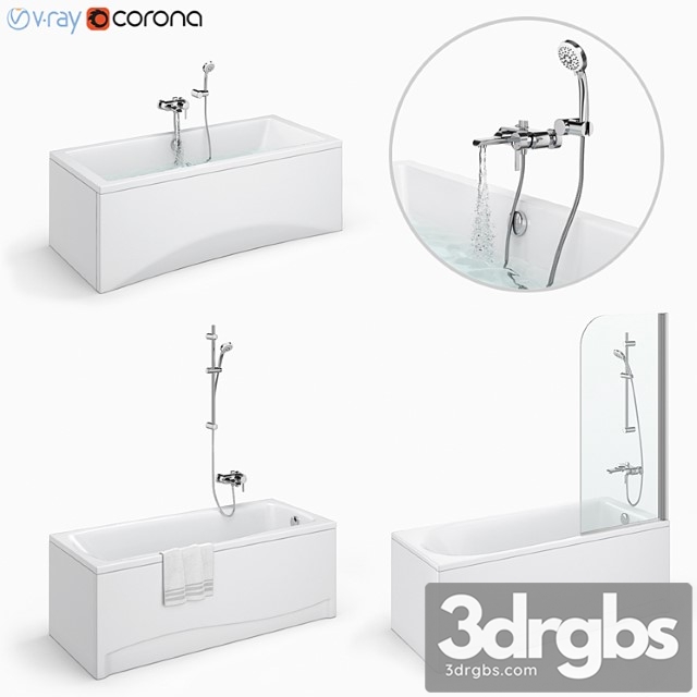 Bath Set Cersanit Set 24 Flavia Intro Lana 3dsmax Download - thumbnail 1