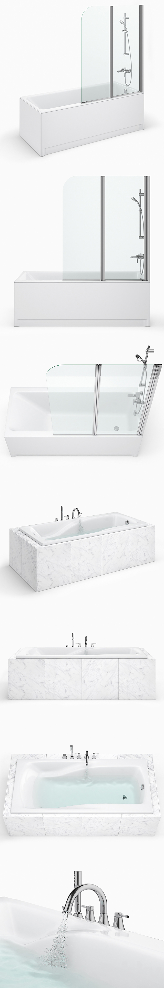 Bath set Cersanit set 25 (Crea Nike Zen) 3ds Max - thumbnail 2