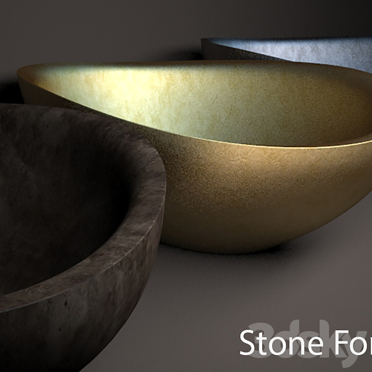 Bath Stone Forest Bathtubs 3DS Max - thumbnail 1