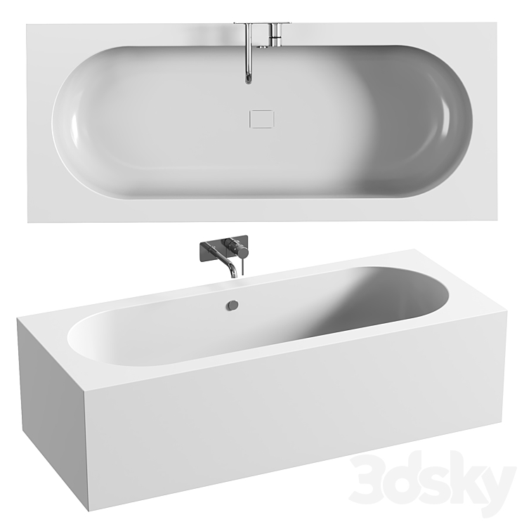 Bath tub By HIMACS CBT-160-65 3DS Max - thumbnail 1