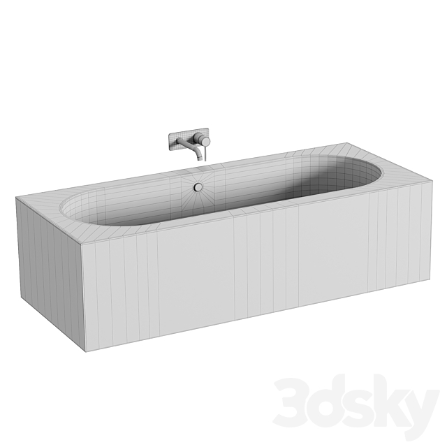 Bath tub By HIMACS CBT-160-65 3DS Max Model - thumbnail 3