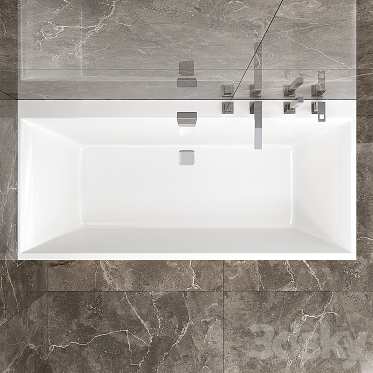 Bath Villeroy & Boch Squaro Edge 12. 3DS Max Model - thumbnail 2