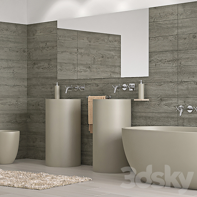 Bathroom Esedra 3DS Max Model - thumbnail 2