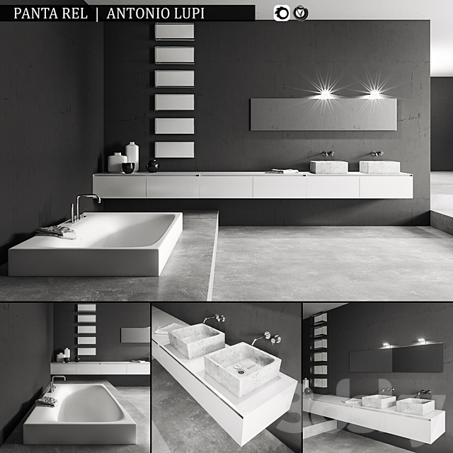 Bathroom furniture set Panta Rel 3ds Max - thumbnail 1