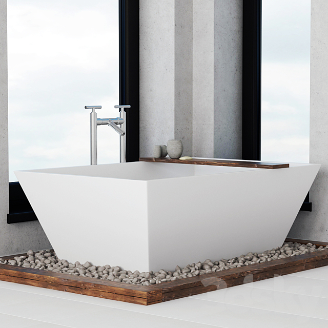 Bathroom on the pebble 3ds Max - thumbnail 1