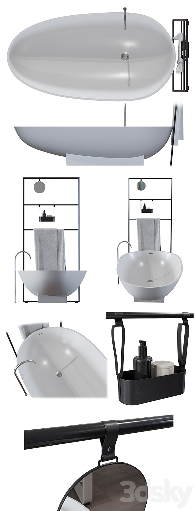 Bathroom Set _ Agape Spoon & Burgbad 3DS Max Model - thumbnail 2