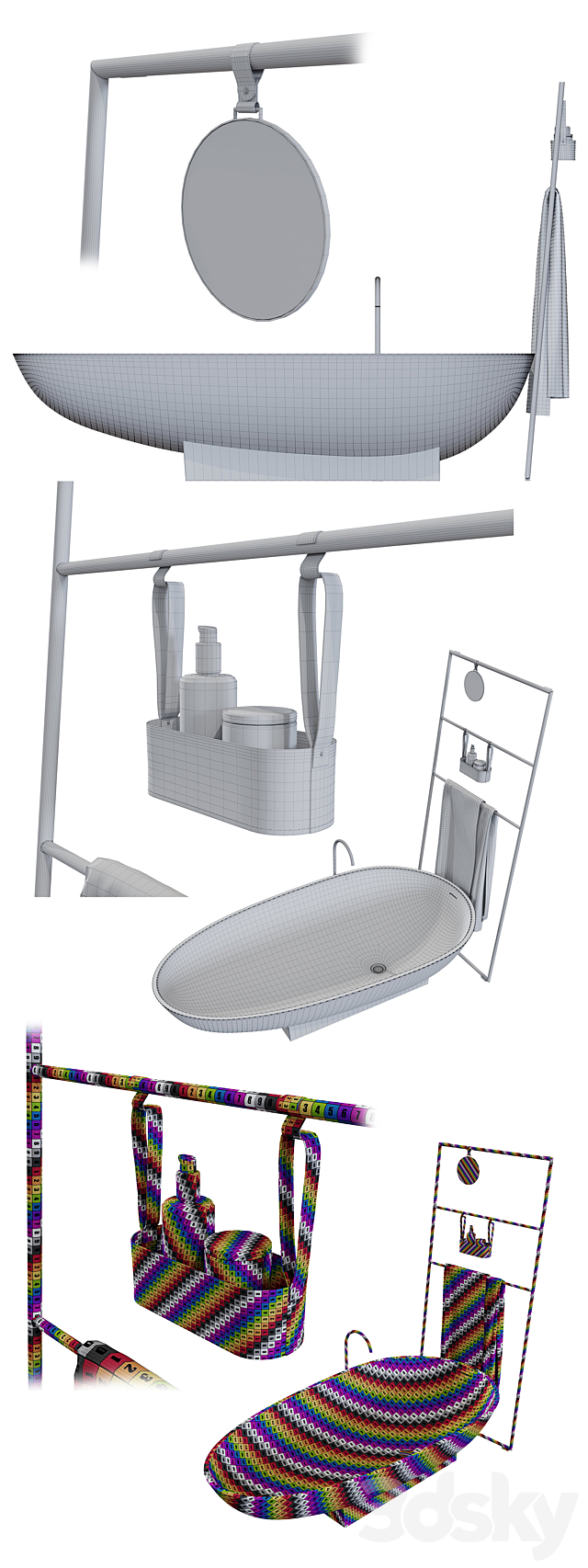 Bathroom Set _ Agape Spoon & Burgbad 3DS Max Model - thumbnail 3