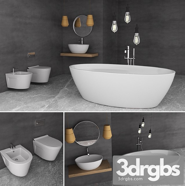 Bathroom Set Wave 3dsmax Download - thumbnail 1