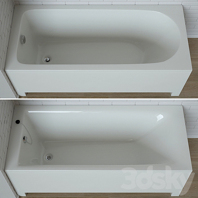 Baths “Accent”. “Fortune” with universal front and side panels. Colombo 3DSMax File - thumbnail 2