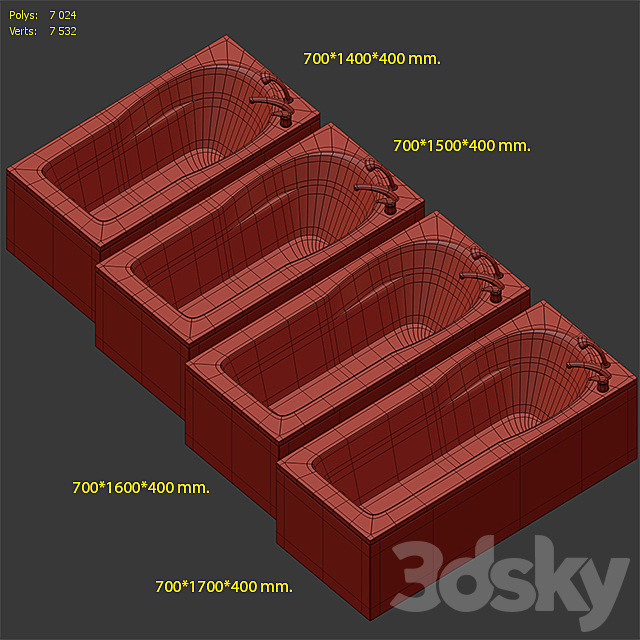 Bathtub Alpen Karmenta Set 3ds Max - thumbnail 2