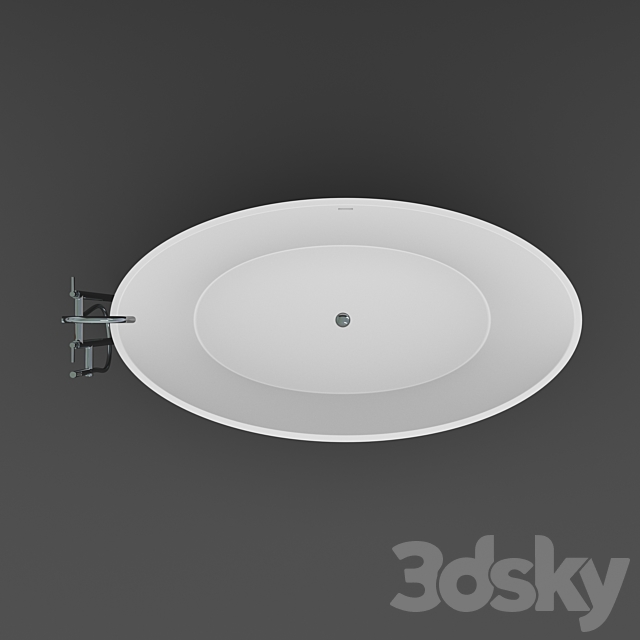 Bathtub and bathtub faucet BLINK CHIC 3DS Max Model - thumbnail 3