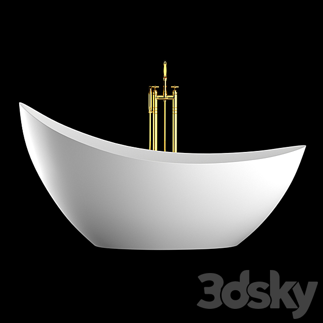 bathtub KKR-B072 3ds Max - thumbnail 1