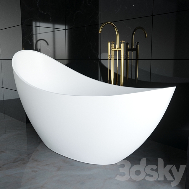 bathtub KKR-B072 3ds Max - thumbnail 2