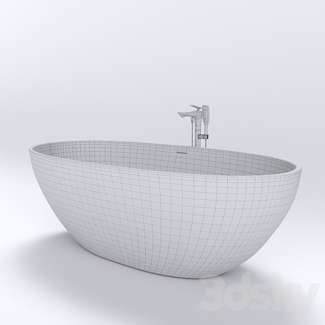 Bathtub NT201 Firenze 3DS Max Model - thumbnail 2