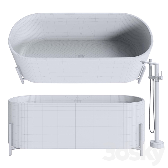 Bathtub NT303 Amiata 3DS Max Model - thumbnail 2