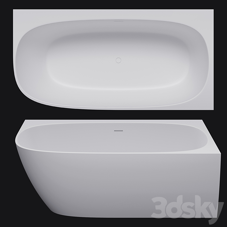 Bathtub Salini SOFIA WALL 180 corner 3DS Max Model - thumbnail 1