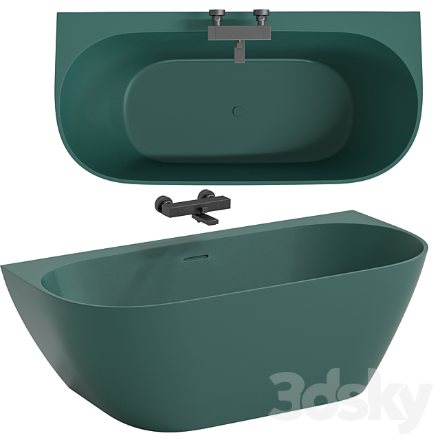 Bathtub Salini sofia wall 3DS Max Model - thumbnail 2