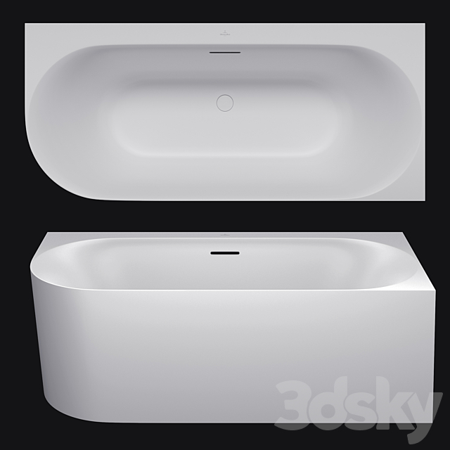 Bathtub Villeroy & Boch Loop & Friends Oval Duo_corner 3ds Max - thumbnail 1