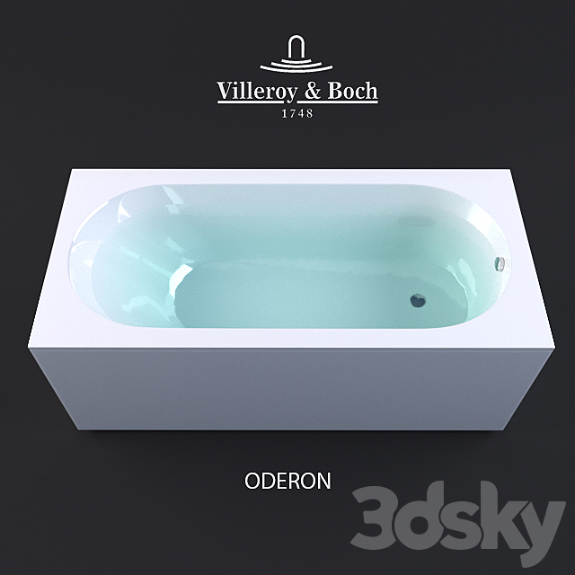 Bathtub Villeroy&Boch Oberon 3ds Max - thumbnail 1