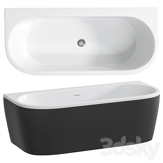 Bathtubs CEZARES SLIM WALL 3DS Max Model - thumbnail 2