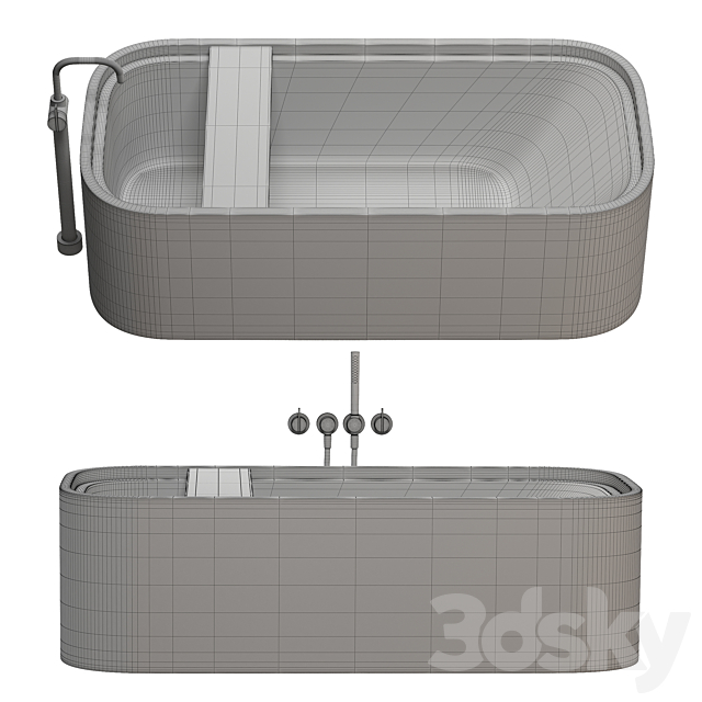 byCOCOON bathtub set 3DS Max Model - thumbnail 4