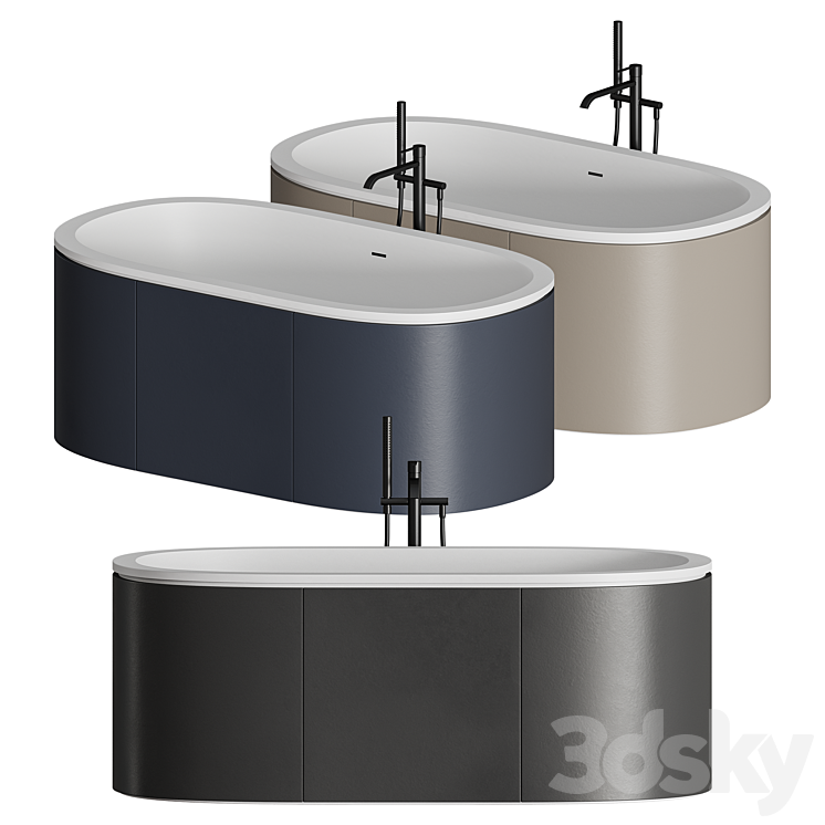 Ceramica Cielo CIBELE Bathtub 3DS Max - thumbnail 1