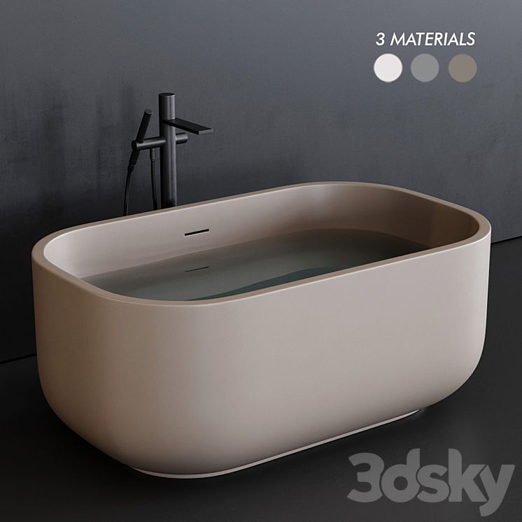 Ceramica Cielo Dafne art. Dabat bathtub 3DS Max - thumbnail 1