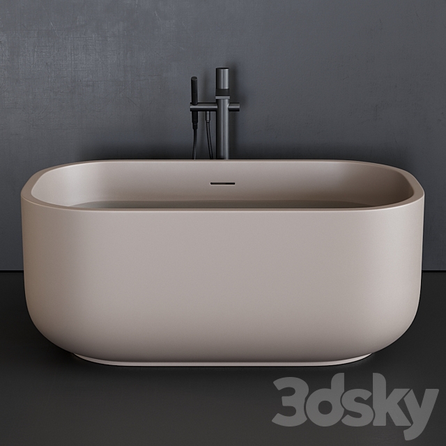 Ceramica Cielo Dafne art. Dabat bathtub 3DS Max Model - thumbnail 2