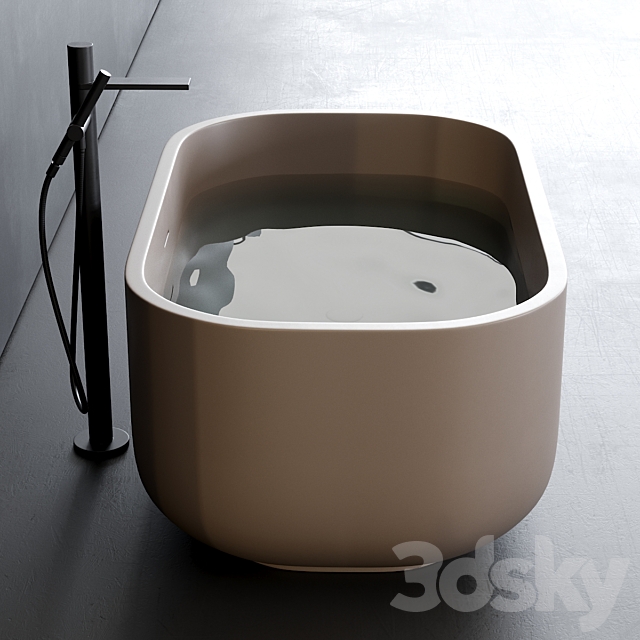 Ceramica Cielo Dafne art. Dabat bathtub 3DS Max Model - thumbnail 4