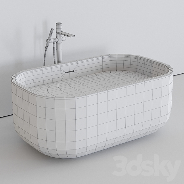 Ceramica Cielo Dafne art. Dabat bathtub 3DS Max Model - thumbnail 5