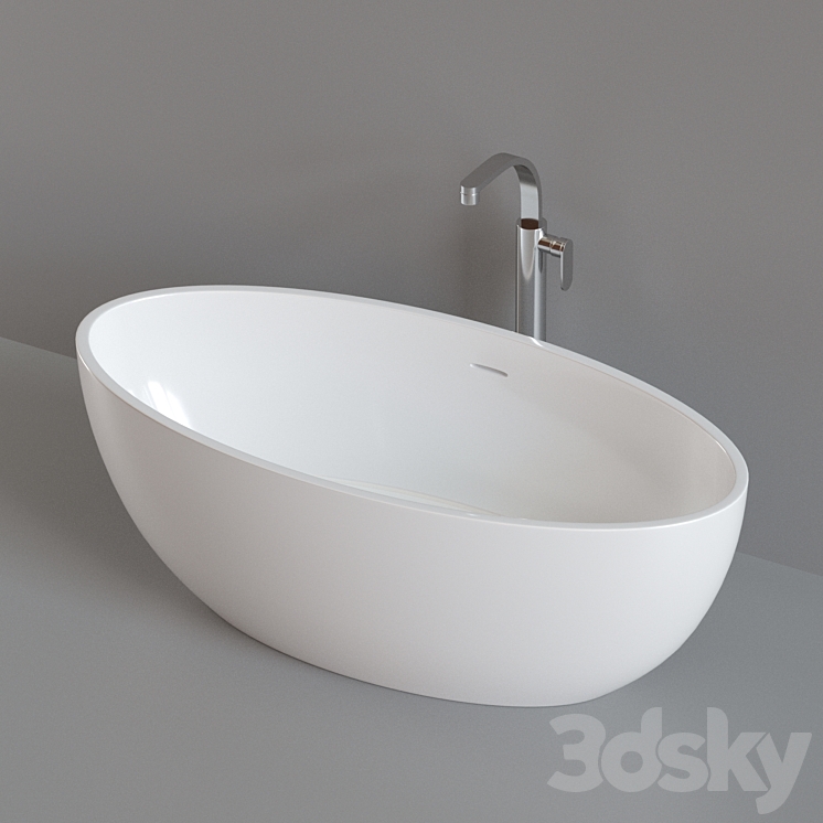 Ceramica Flaminia APP Bathtub 3DS Max - thumbnail 1