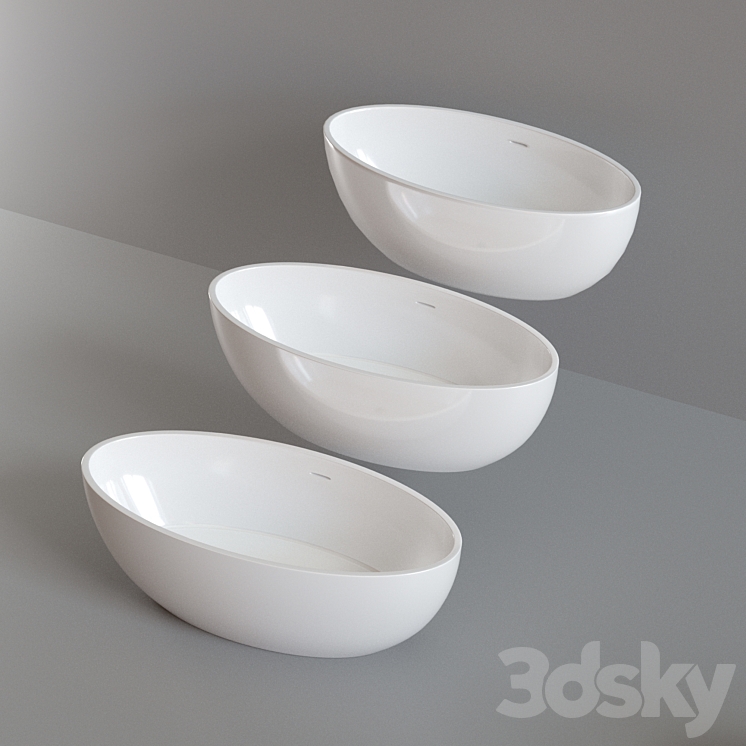 Ceramica Flaminia APP Bathtub 3DS Max - thumbnail 2