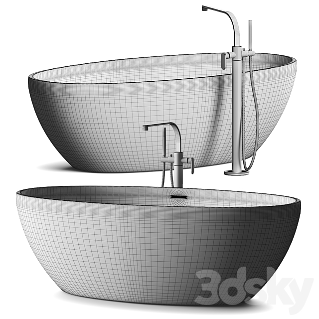 Ceramica Flaminia App Bathtub 3DS Max Model - thumbnail 4