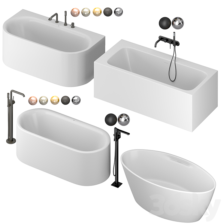 Cezares and Grohe bath set 3DS Max - thumbnail 2