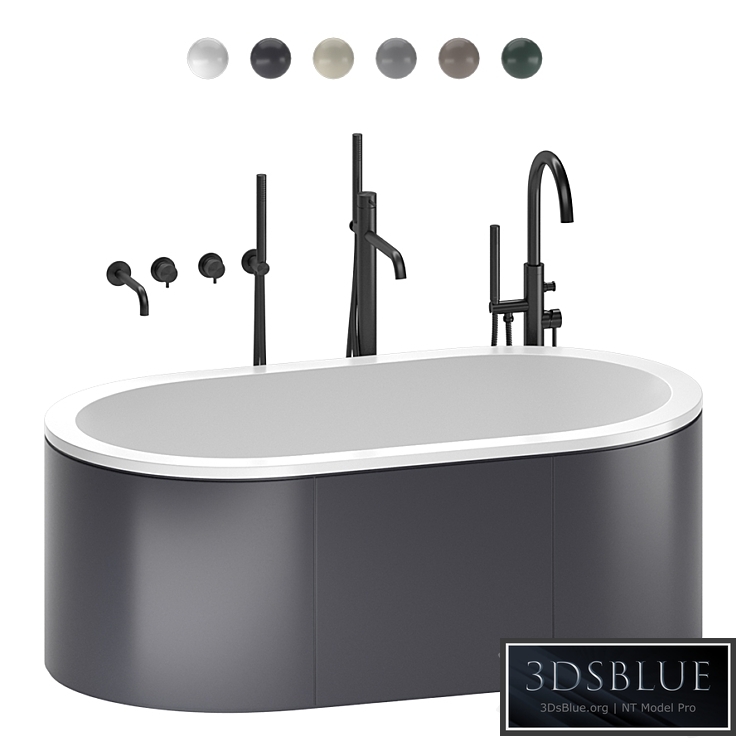 Cielo Cibele bath tub 3DS Max - thumbnail 3