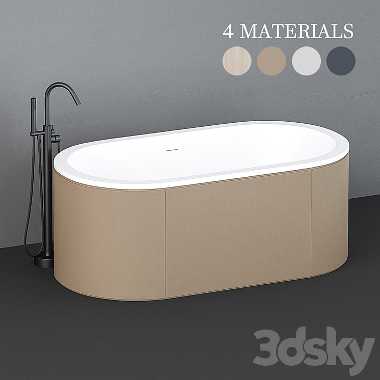 Cielo cibele freestanding bathtub 3DS Max - thumbnail 1