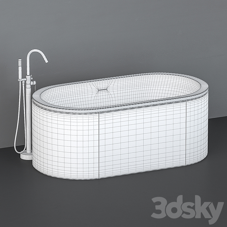 Cielo cibele freestanding bathtub 3DS Max - thumbnail 2