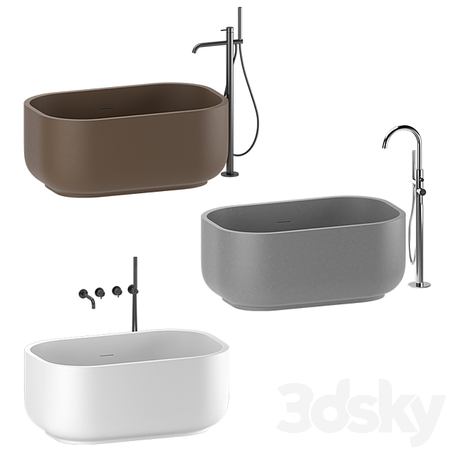 Cielo Dafne bath tub 3DS Max Model - thumbnail 2