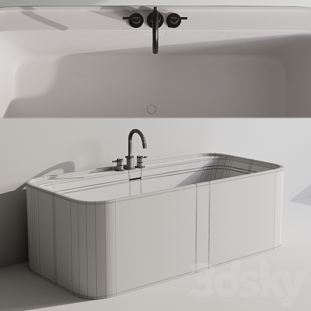 Copenhagen Bath YUNO by Fauset Omnires Y set 3DS Max Model - thumbnail 4