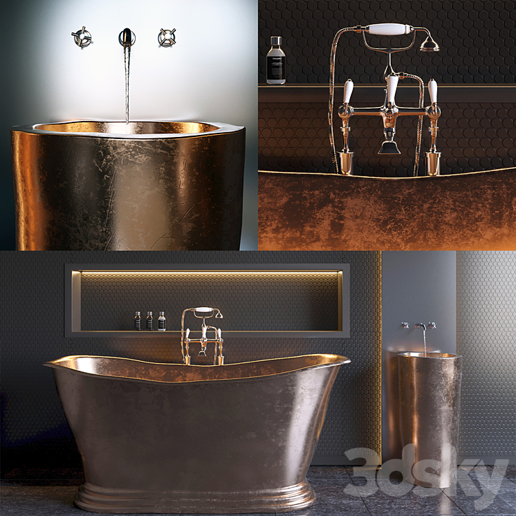 Copper Bath 3DS Max - thumbnail 1