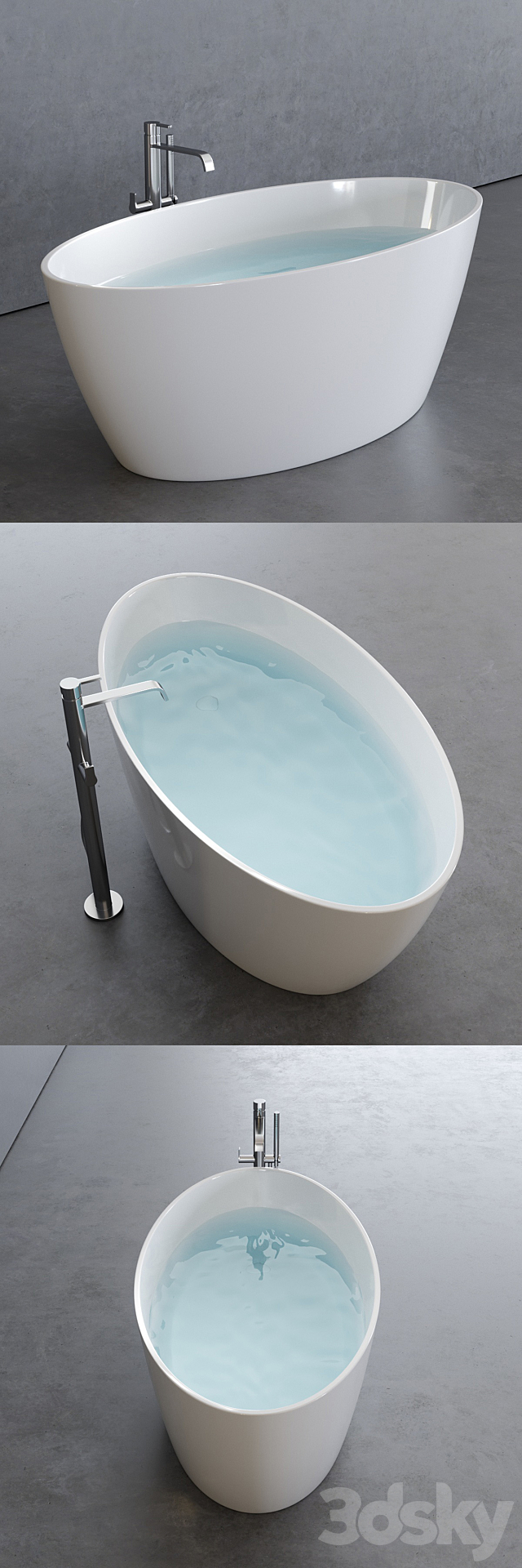 Disenia Lake Bathtub 3DS Max Model - thumbnail 2