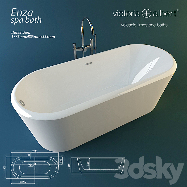 Enza bath 3DS Max Model - thumbnail 1